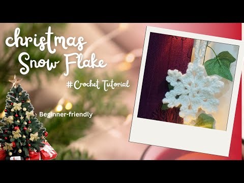 ❄️How to Crochet a Simple and Easy Snowflake |15 minutes for Christmas 💯❄ | Easy DIY Decoration Idea