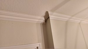 Crown molding, 20deg sloped ceiling, help