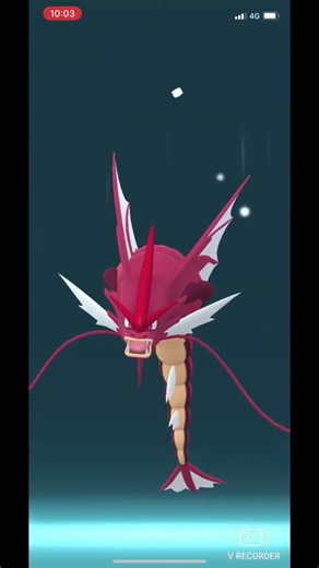 Mega evoluindo shiny gyarados