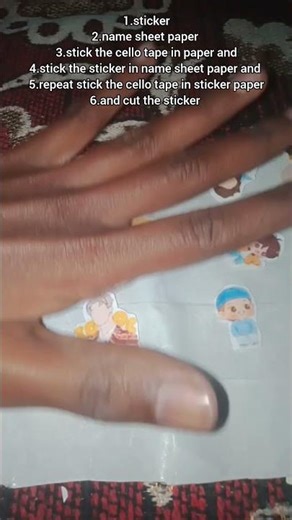 how to make sticker without sticker paper let's see #craft ☺️