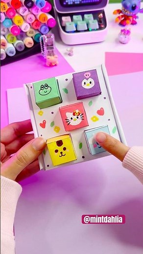 Cómo hacer un teclado de papel Hello Kitty fácil - Manualidades #diy #arte #shortvideo