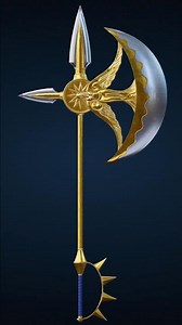 I Made Escanor's Divine Axe Rhitta in Blender 5.1 & Substance 3D Painter #blender #escanor #3d