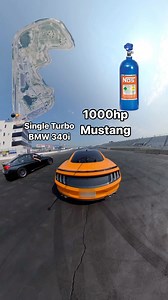 1000hp Mustang vs BMW 340i - Get your ghost mount today! Code - 651mygarage Link in bio! - - #mustang #race #supercharged #bmw #340i | 651MyGarage