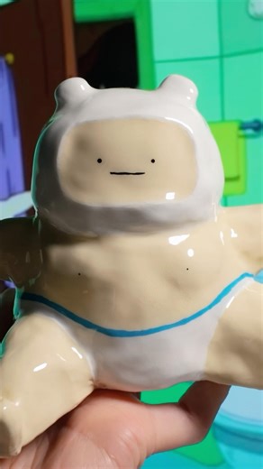 Making a buff baby with air dry clay. #adventuretime #cartoonnetwork #clayart