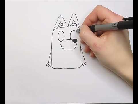 How to Draw Bandit from Bluey – Easy Step by Step