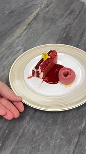 11K views · 150 reactions | Raspberry dream #dessert ✨- Fresh raspberry fruit with raspberry coulis, raspberry cream cheese, red velvet mud #cake, chocolate and raspberry sorbet ❤️ Awesome treat prepared by @pastrychef_traveler (Instagram) #pastrychef #cheflife #foodie | Chef's Pencil | Facebook