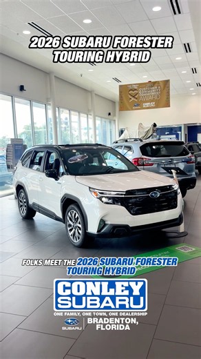 Meet the 2026 Subaru Forester Touring Hybrid from Conley Subaru in Bradenton, FL 🌲⚡️ #ConleySubaru
