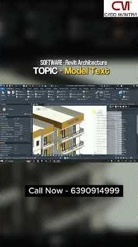 Revit Architecture Model Text Tool | 3D Text Explained | Cadd Mantra