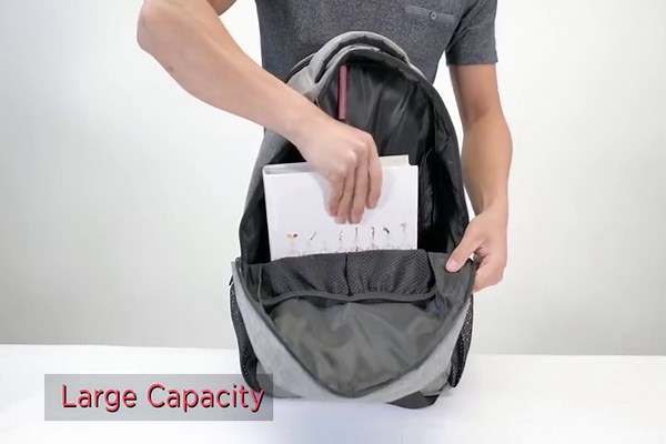 OPACK Waterproof Anti-Theft Padded Electronics Computer Backpack with RFID Blocking Pockets and USB Charging Port