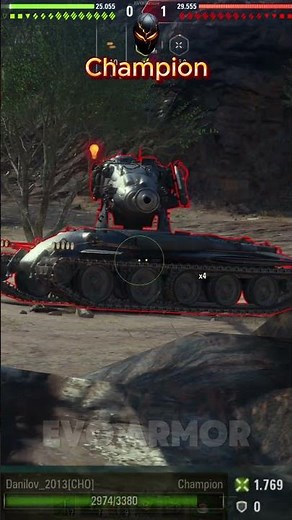 Champion vs BZT-70 World of Tanks #shorts
