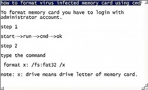 how to format virus infected memory card - write protected