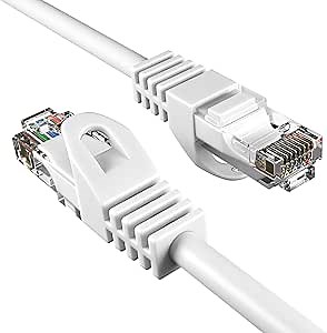 Cables Direct Online Cat5e 75FT Network Ethernet Patch Cable, 350Mhz Internet Wire, Backwards Compatible with Cat5, for PC, Modem, Router, Consoles for Home and Office, White