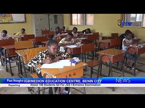 Students sit for JSS 1 Entrance Examination at IEC