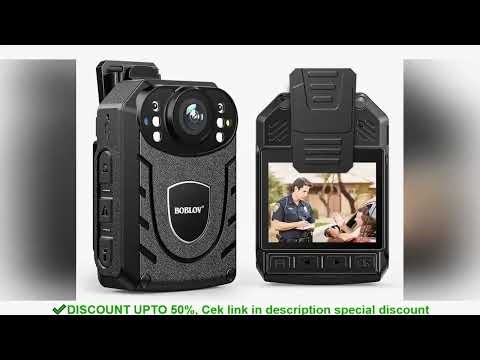 BOBLOV KJ21 1296P Body Camera - 256GB Expandable Storage, 10Hrs Night Vision Recording, Wearable Act