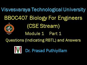 BBOC407 Biology for Engineers CSE Stream, VTU, Cell Basic Unit of Life