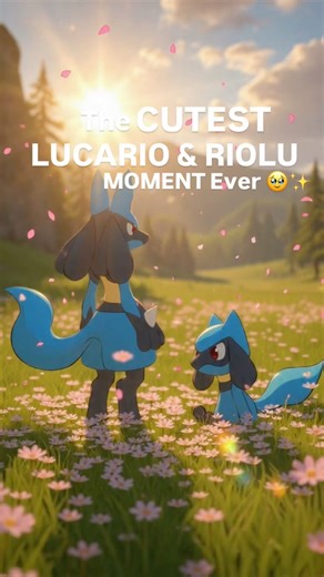 “Lucario & Riolu Just Broke My Heart (In the Sweetest Way) 💙 #pokemon #viral #viralvideo #trending