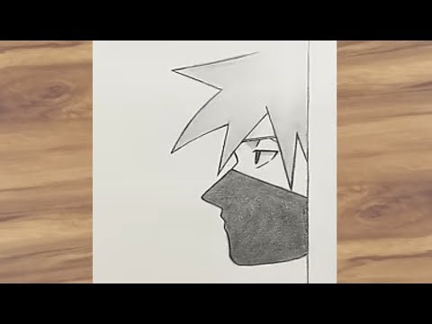 Easy Kakashi drawing for beginners | How todraw Kakashi step-by-step