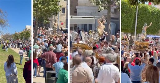 Watch: Rxoxt Temporarily Down As Easter Sunday's Risen Christ Statue Run Suffers A Bit Of A Tumble