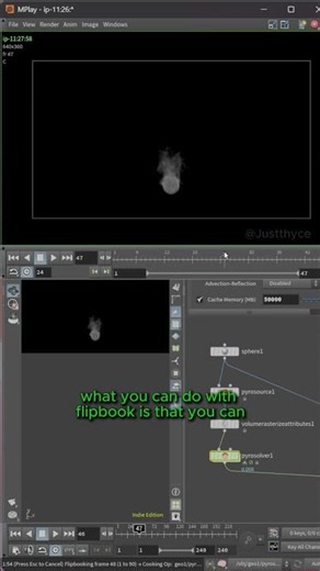 Houdini Flipbook Trick You Need to Know #houdini #vfx #3dart