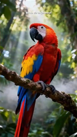 The Macaw’s Hidden Secrets… You’ve Never Seen This Colorful Bird Like This! #shorts #birds #macaw