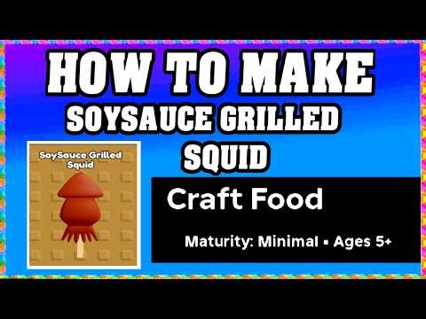 How To Make SOYSAUCE GRILLED SQUID in CRAFT FOOD : ROBLOX :[Make New Recipe][Update](Guide/Tutorial)