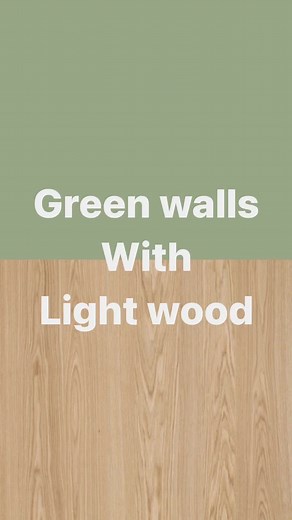 Green Walls with Light Wood Interior Design Ideas