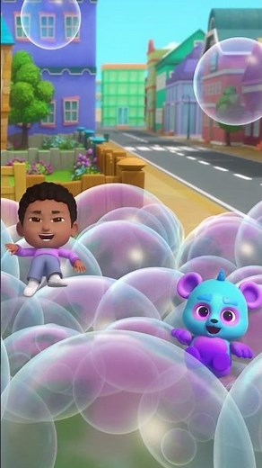 Popping bubbles to save the day!🫧 #cartoons