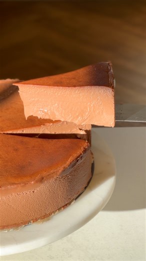 The softest, creamiest cheesecake I've ever made! After many attempts I mastered the perfect chocolate basque cheesecake. Full recipe here: https://mattadlard.com/recipes/chocolate-burnt-basque-cheesecake/ | Matt Adlard