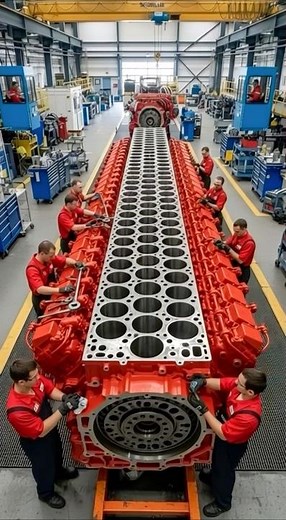 Large-Scale Engine Overhaul 🔧 | AI-Generated Footage | #thegasengine #engineblock #overhaul