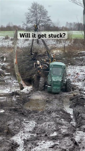 15 Tons vs Deep Mud – Will It Make It? #forestry #logging #heavymachinery #farminglife