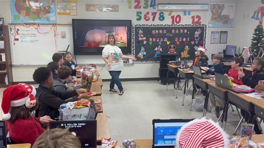 🎄📚 A Little Christmas Magic in 4th Grade ELA! 📚🎄 This holiday season, one of our amazing 4th grade ELA teachers, Ms. Brandy Daigle, turned a generous donation of books into something truly special for her students. 💕 She carefully looked through every single book and thoughtfully chose one for each child—considering their personalities, reading interests, and reading levels. For our English Learners, she made sure to include engaging graphic novels to help spark confidence and a love of rea