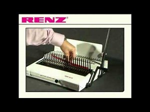 Renz Combi S Manual Plastic Comb Binding Machine Demo Video