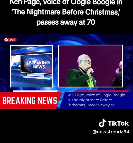 Ken Page, the Broadway star behind numerous iconic musical roles and voiced the villainous Oogie Boogie in The Nightmare Before Christmas, has died. A rep for Page confirmed to TMZ that the actor died “very peacefully” in his sleep at his home in St. Louis on Monday. He was 70 years old.