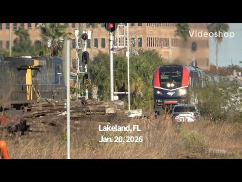 3 way train meet! Amtrak goes by CSX 453 & 743 waiting to go. Plus bonus local Y-220 w/ caboose.