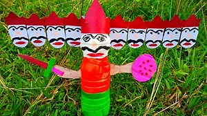 16K views · 58 reactions | How to make ravana at home | ravan making for dussehra | festival craft. | Sarif Art | Facebook