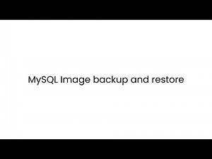 MySQL Image backup and restore using mysqlbackup