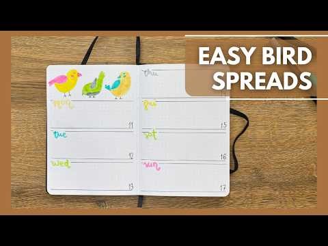 You Won’t Believe How Easy These Bird-Themed Weekly Spreads Are 🐦✨