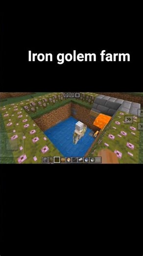 Easy iron golem farm! #minecraft
