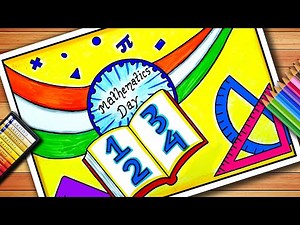 National Mathematics Day Drawing | Front Page Design of Mathematics | Maths Front Page Design