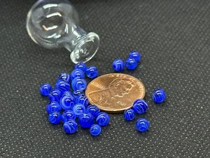 Deep Cobalt Blue Glass Mini Micro Marbles | Stuckenberg Studios - Etsy