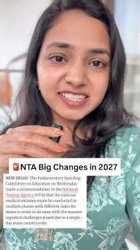 🚨 NTA Big Changes in NEET 2027 | Online CBT Exam? New Pattern & Rules Explained 🔥