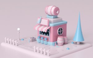 3DMAX教程：卡通风格零基础小场景模型制作讲解