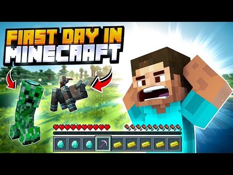 FIRST DAY IN MINECRAFT|| HOW TO PLAY MINECRAFT BEGINNER GUIDE FOR MINECRAFT|| HINDI 