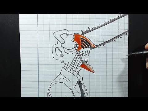 vẽ Chainsaw Man Denji đơn giản