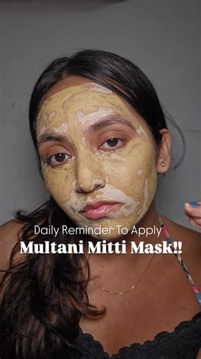 Saumya on Instagram: "APPLY👏MULTANI👏MITTI👏MASK👏 [multani mitti benefits, multani mitti face pack, clay mask for glowing skin, natural skincare, desi skincare hacks, diy skincare india, indian beauty secrets, acne control mask, oily skin remedy, skincare for all skin types] #claymask #fyp #explorepage #diyskincare #indianskincare #viralreels"
