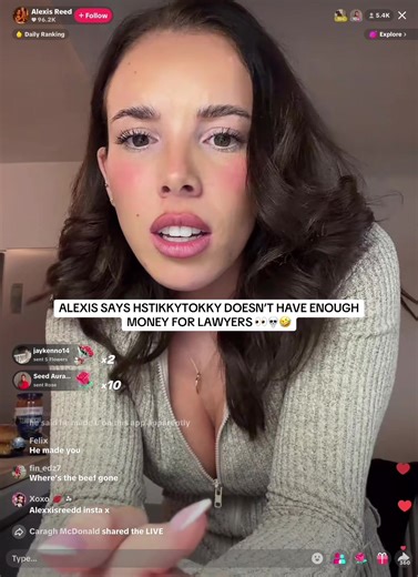 Alexis Claims HStikkytokky Lacks Funds for Lawyers