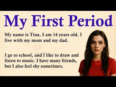 My First Period ✅ Emotional English Story (A1 | A2 Level) ✅