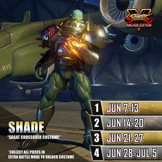 55K views · 595 reactions | From one homewrecker to another, Sagat gets the super soldier look with this Extra Battle costume inspired by Shade from Cyberbots. This costume and accompanying soundtrack appear from June 7th to July 5th. Sagat’s classic costume will also return to Fighting Chance on June 7th! | Street Fighter | Facebook