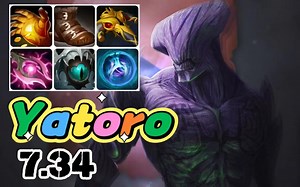 dota2 7.34版本，虚空打矮人直升机，Yatoro第一视角虚空假面教学。_游戏热门视频