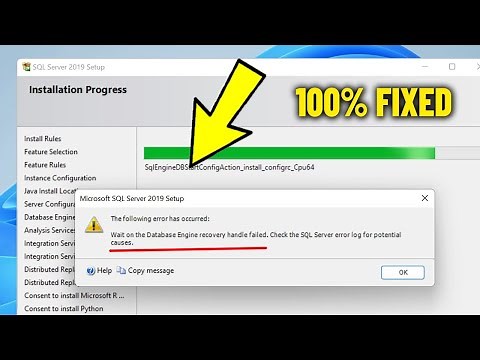 Wait on the Database Engine recovery handle failed SQL Server in Windows 11/10/7 - How To Fix Error✅
